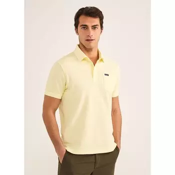 Поло Faonnable Basic Pocket, желтый