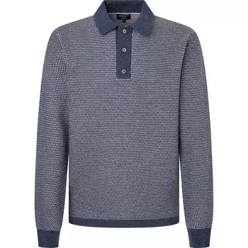 Поло Hackett Textured Knit, синий