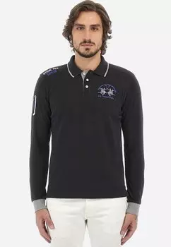 Поло Long-Sleeved Polo Shirt La Martina, черный