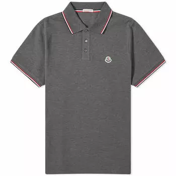 Поло Moncler Classic Logo, темно-серый