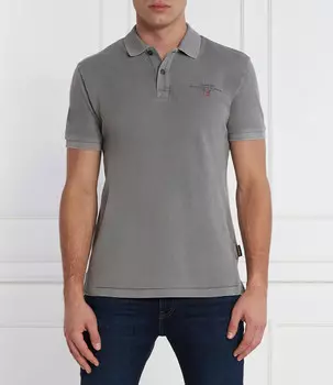 Поло Napapijri ELBAS Regular Fit, серый