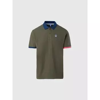 Поло North Sails Combo Colors Cuff, зеленый