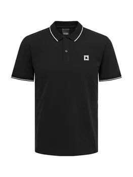 Поло ONLY & SONS Poloshirt Onsefletcher, черный