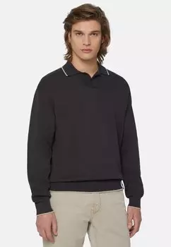 Поло OPEN NECK Boggi Milano, черный