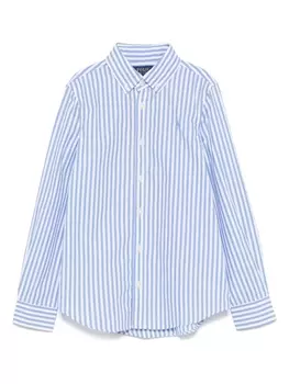 POLO RALPH LAUREN KIDS рубашка в полоску, синий