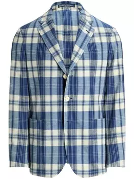 Polo Ralph Lauren пиджак в клетку, синий
