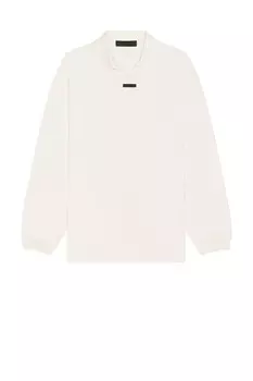 Поло с длинными рукавами из пике Fear Of God Essentials, цвет Shell
