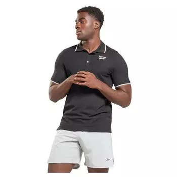 Поло с коротким рукавом Reebok Identity Piqu, черный
