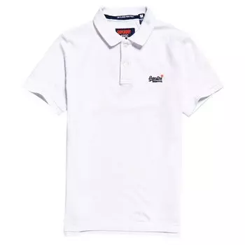Поло с коротким рукавом Superdry Classic Pique Organic Cotton, белый