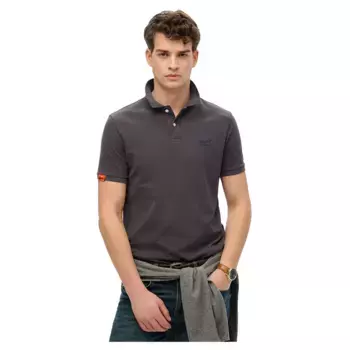 Поло с коротким рукавом Superdry Vint Destroy, серый