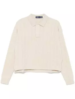 Поло с вышивкой Polo Pony Polo Ralph Lauren, нейтральный цвет