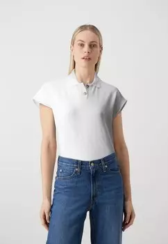 Поло SHORTSLEEVE ROUNDNECK BUTTON PLACKET Marc O'Polo DENIM, крем