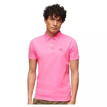 Поло Superdry Essential Logo Neon, розовый