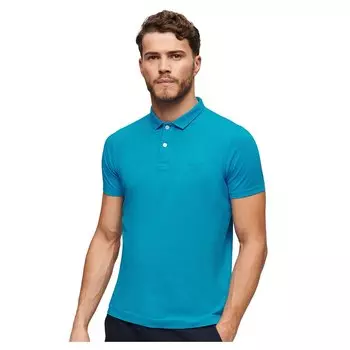 Поло Superdry Essential Logo Neon, синий