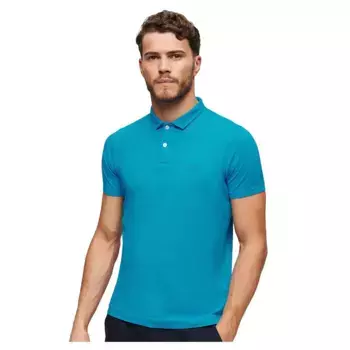 Поло Superdry Essential Logo Neon, синий