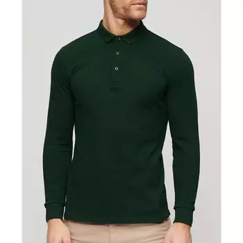 Поло Superdry M1110392A Long, зеленый