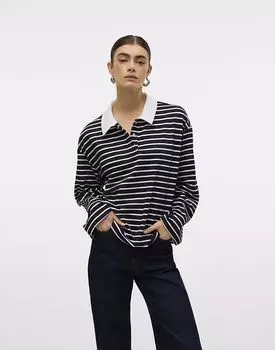 Поло Vero Moda черного цвета