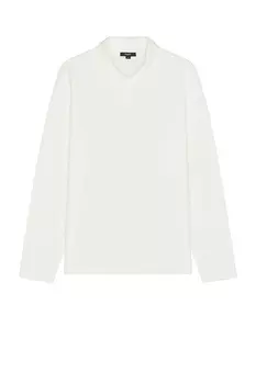Поло Vince Double Knit Pique Long Sleeve, белый