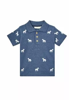 Поло ZEBRA EMBROIDERED, REGULAR FIT JoJo Maman Bb, синий