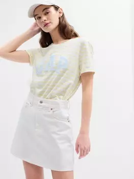 Полосатая футболка с логотипом Gap, желтый