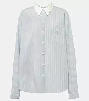 Полосатая хлопковая рубашка Acne Studios, синий