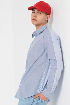 Полосатая хлопковая рубашка Armani Exchange, белый