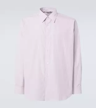 Полосатая хлопковая рубашка Auralee, цвет light pink