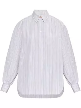 Полосатая хлопковая рубашка Paul Smith, белый