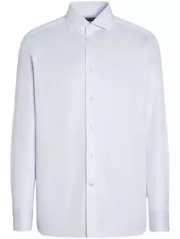 Полосатая хлопковая рубашка Zegna