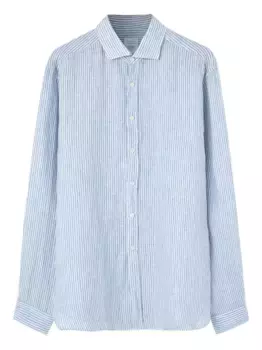 Полосатая льняная рубашка Xacus, синий