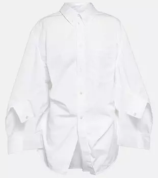 Полосатая рубашка BB Corp Twisted Swing BALENCIAGA, белый