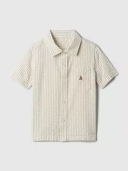 Полосатая рубашка Gap, бежевый