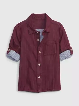Полосатая рубашка Gap, фиолетовый