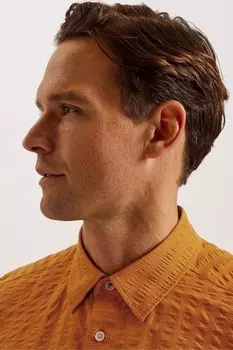 Полосатая рубашка из коры вердона Ted Baker, оранжевый