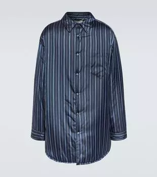 Полосатая рубашка Maison Margiela, синий