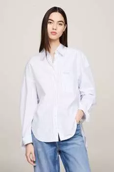 Полосатая рубашка оверсайз Tommy Jeans, синий