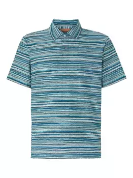 Полосатая рубашка-поло Missoni, синий
