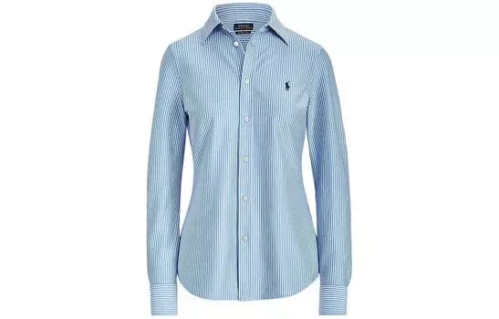Полосатая рубашка Polo Ralph Lauren, синий