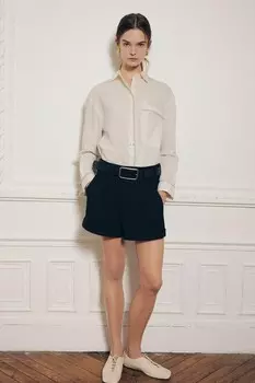 Полосатая рубашка с отстрочкой ZARA, цвет striped
