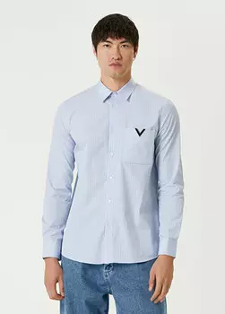 Полосатая рубашка с рисунком Valentino, белый