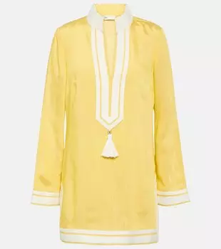 Полосатая туника Tory Burch, желтый
