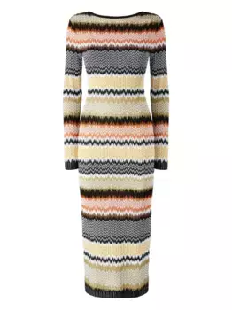 Полосатое платье миди Missoni, желтый