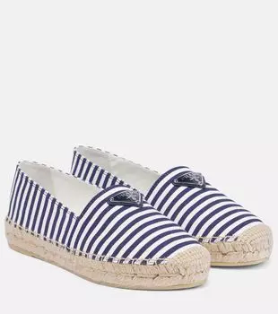 Полосатые эспадрильи Prada, Bianco+Bleu