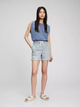 Полосатые джинсовые шорты Gap, синий