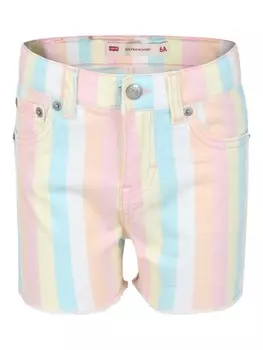 Полосатые джинсовые шорты Levi's Kids, белый