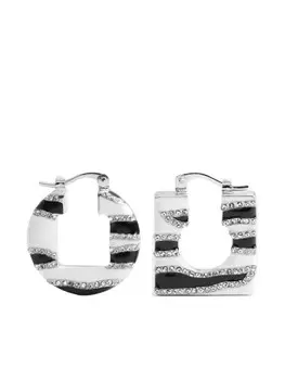 Полосатые серьги Jacquemus, черный