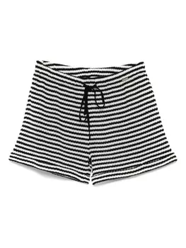 Полосатые шорты Emporio Armani, черный