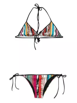 Полосатый бикини Missoni, черный