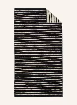 Полотенце для душа Cawoe LOFT LINES, 70x140 см, черный/кремовый
