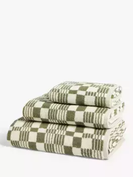 Полотенце John Lewis Check, цвет avocado